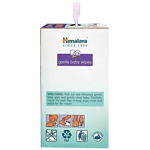 Himalaya Gentle Baby Wipes - With Aloe & Indian Lotus, 72 pcs (Pack of 4)