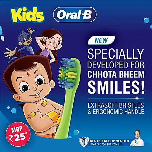 Oral-B Kids Toothbrush - Extra Soft, For Healthier & Cleaner Mouth & Gum, 3 pcs