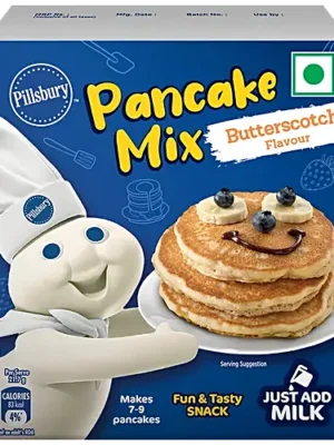 Pillsbury Pancake Mix - Butterscotch Flavour, Makes Soft & Fluffy Pancakes, 180 g