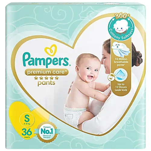 Pampers Premium Care Diaper Pants - Small Size, 4-8 kg, 36 pcs