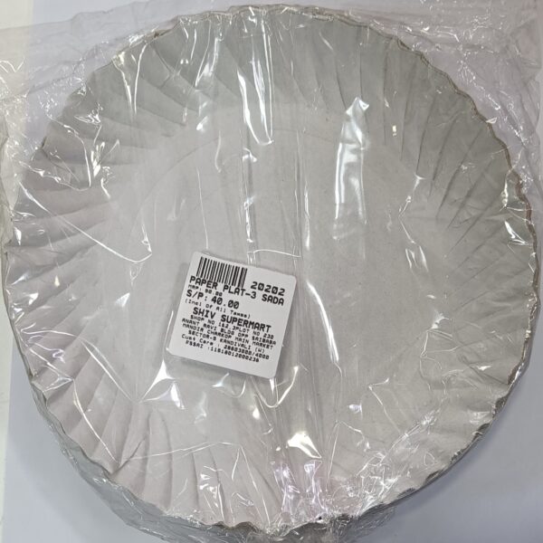 Paper plate size no 3