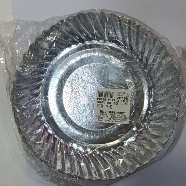 Paper silver plate SIZE NO 3