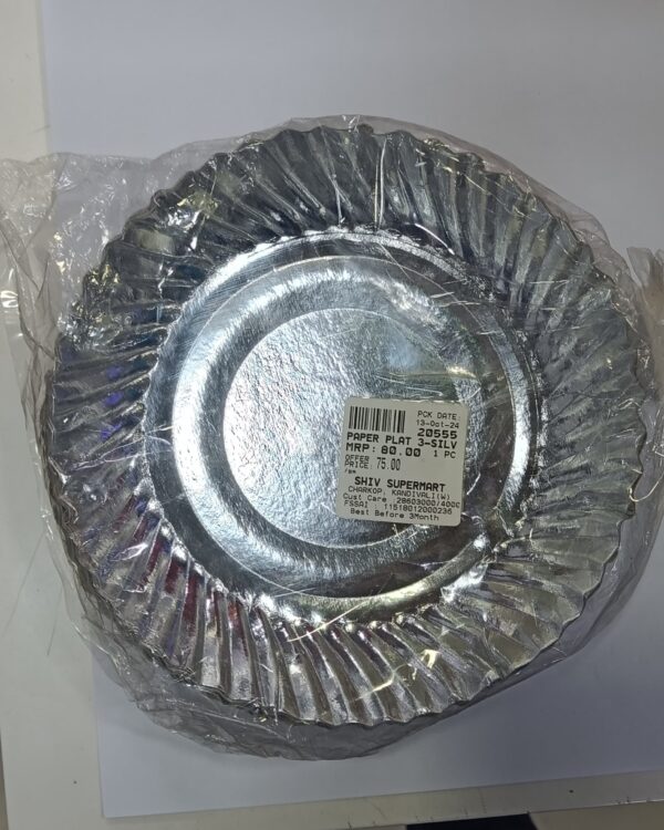 Paper silver plate SIZE NO 3